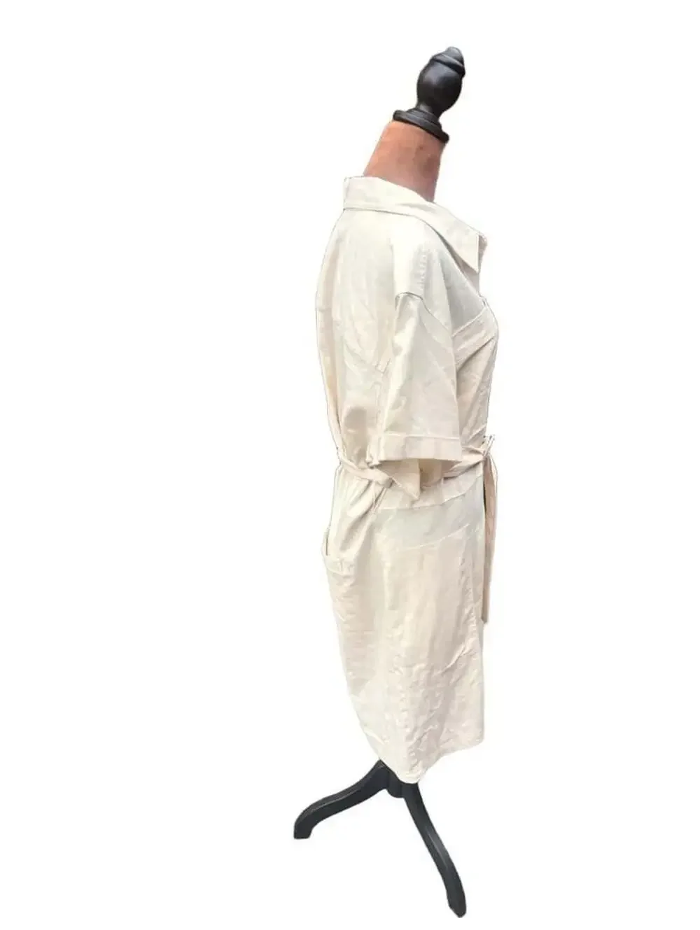 Banana Republic Linen Blend Short Sleeve Belted Utility Romper